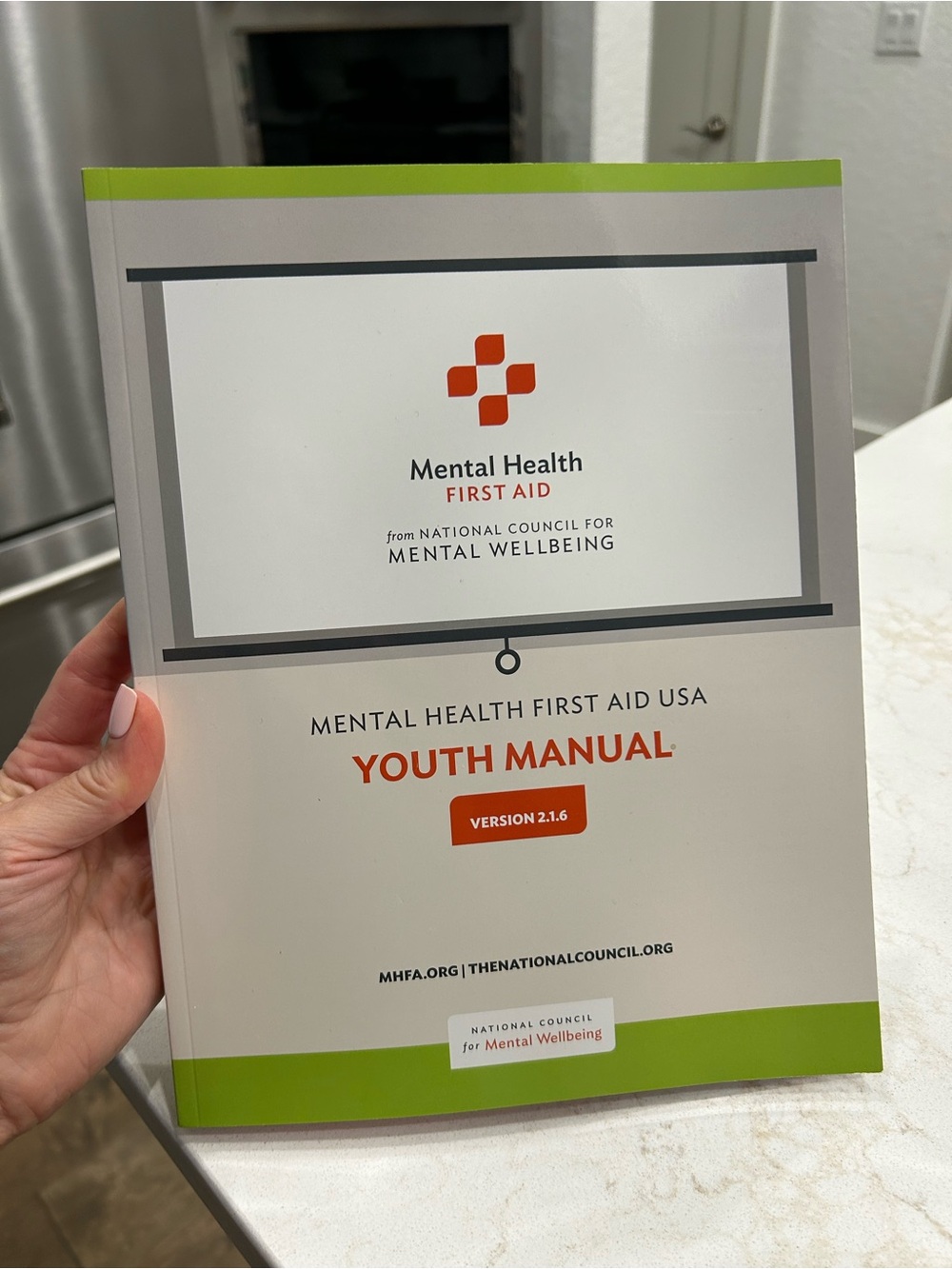 New-Mental Health First Aid USA Youth Manual - White & Lime Green